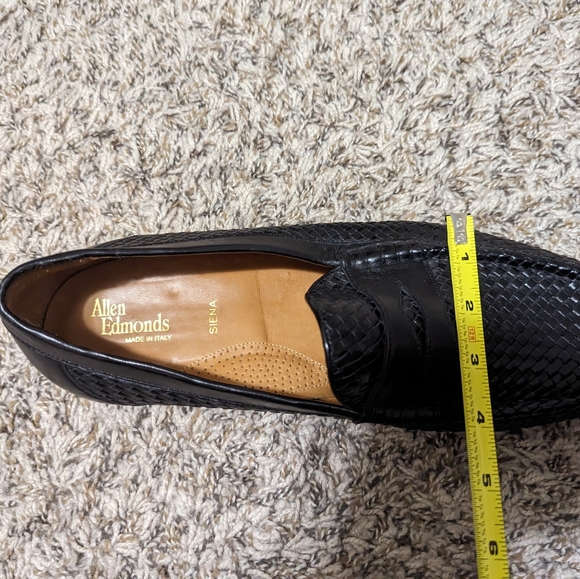 Allen Edmonds Black Siena Woven Penny Loafers - size 14 D - Picture 6 of 7